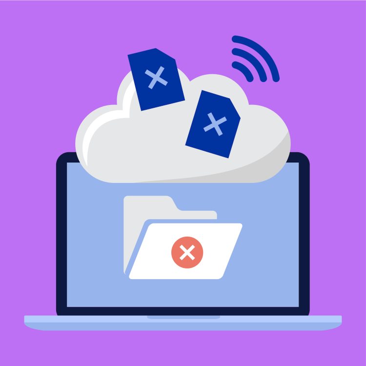 Dokumenter og data, der slettes fra en b&aelig;rbar computer